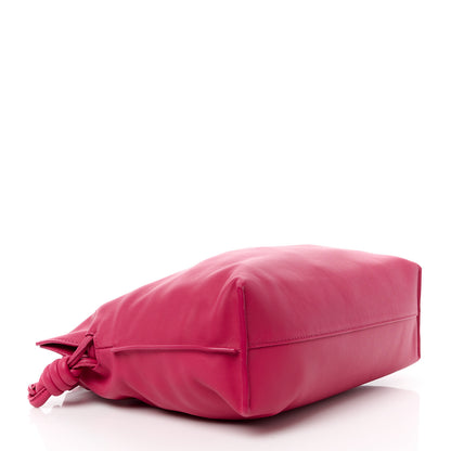 Loewe Satin Calfskin Monochrome Flamenco Knot Clutch Ruby Red Glaze 4 of 12