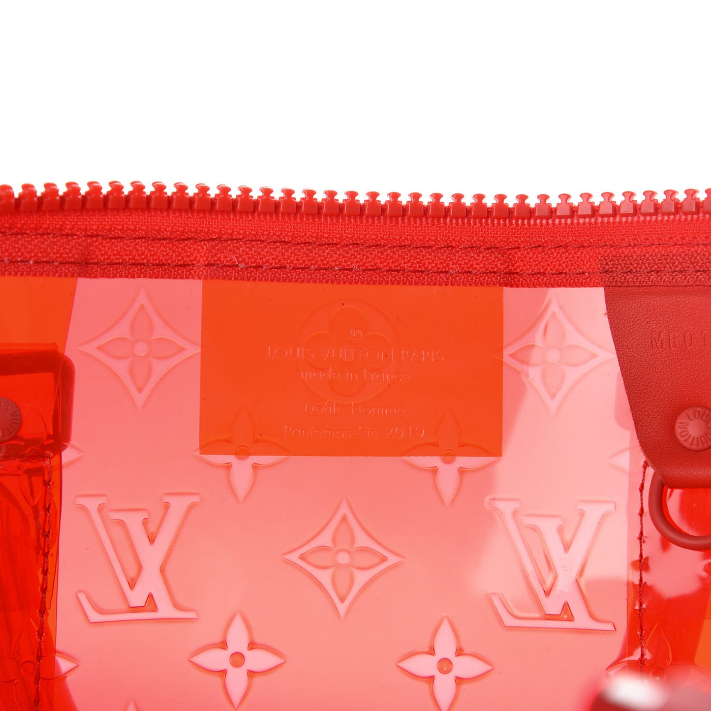 PVC Monogram Keepall Bandouliere 50 Grenadine Red