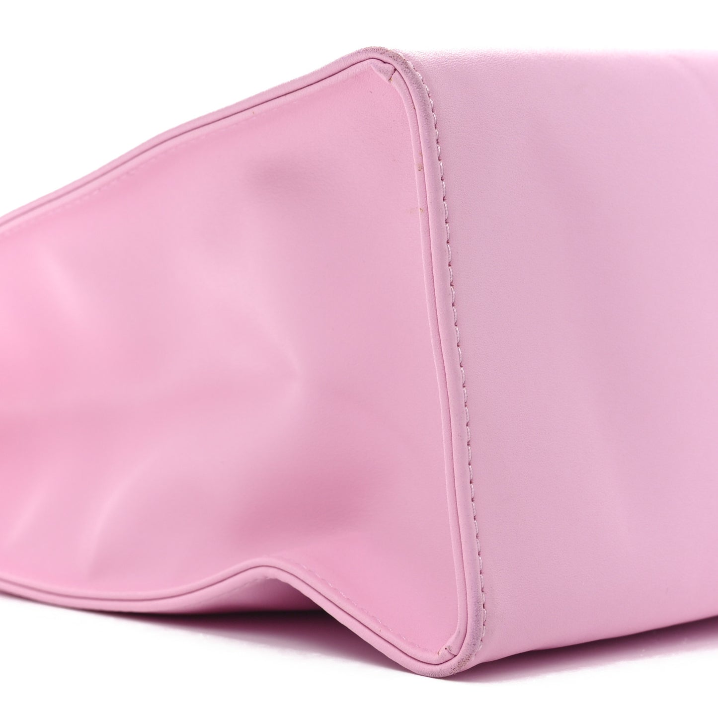 Vegan Leather Medium Shopping Bag Bubblegum