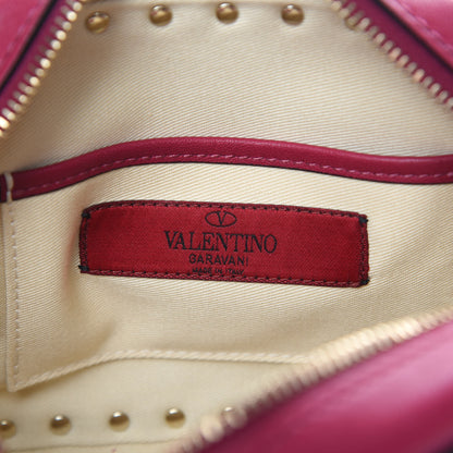 Valentino Garavani Vitello Rockstud Camera Crossbody Bag Raspberry 6 of 10