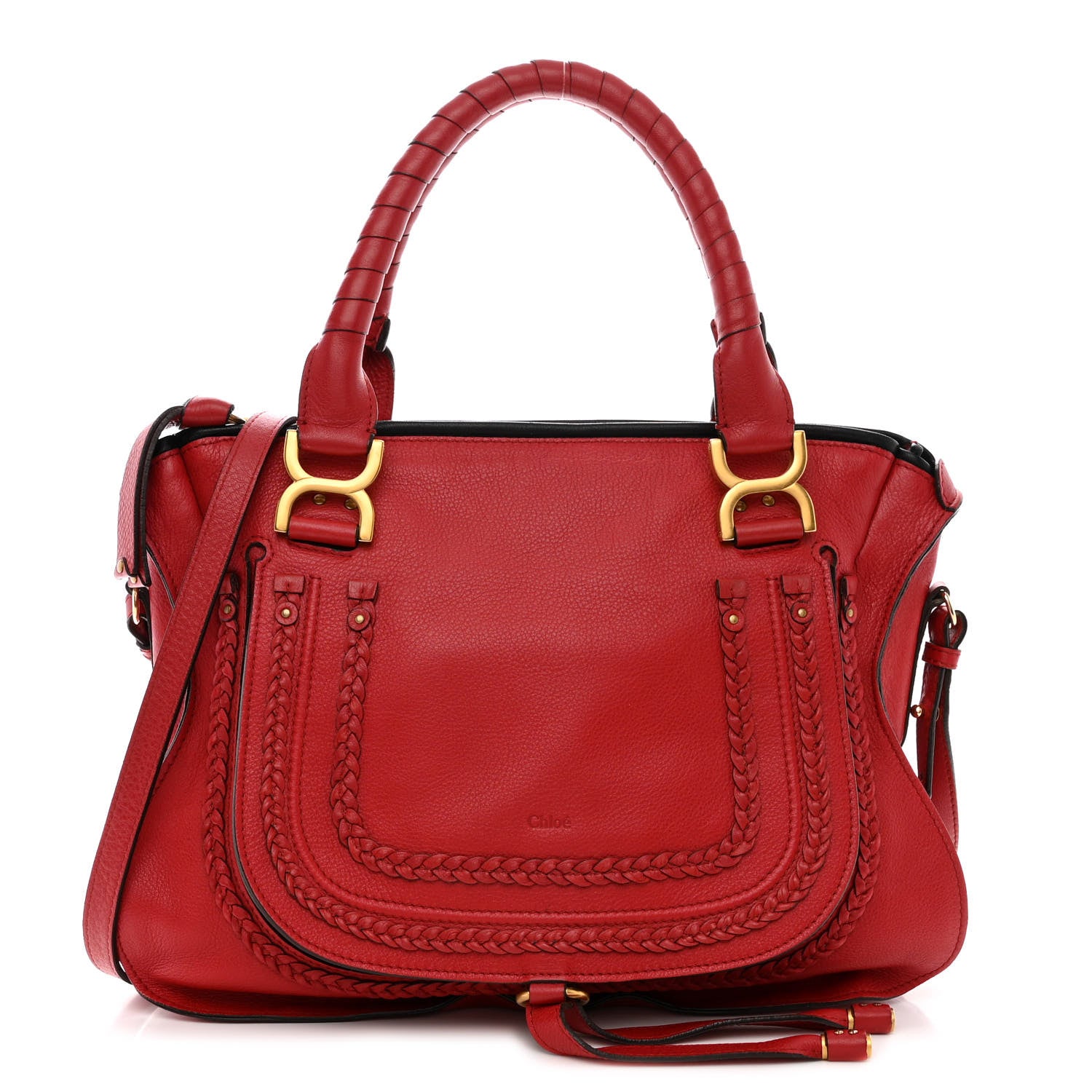 Chloe Calfskin Medium Marcie Satchel Red 1 of 15