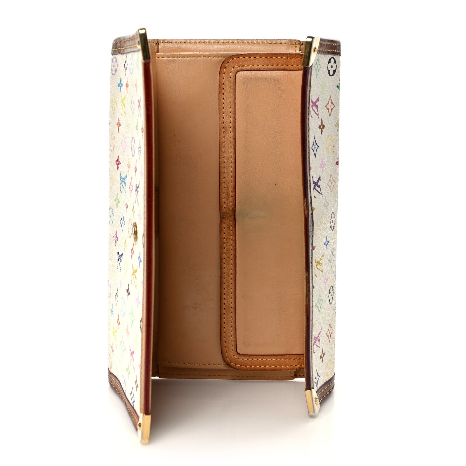 Louis Vuitton Monogram Multicolor Porte Tresor International Wallet White 6 of 9