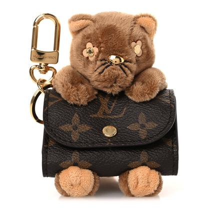 Louis Vuitton Monogram Cute Cat Pouch Earphones Case 1 of 5