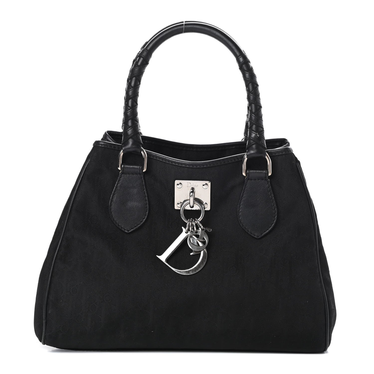 Christian Dior Nylon Monogram Small Lovely Tote Black 1 of 17
