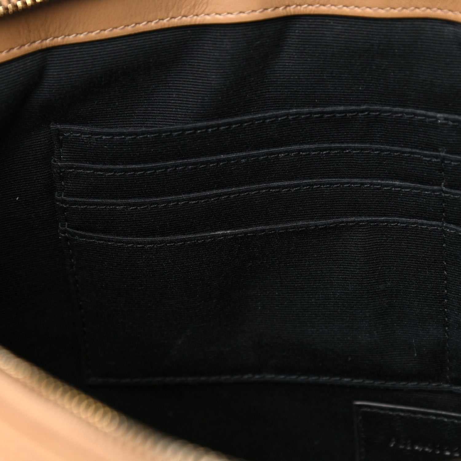 Saint Laurent Calfskin Matelasse Chevron Monogram Document Holder Naturel Dark 10 of 11