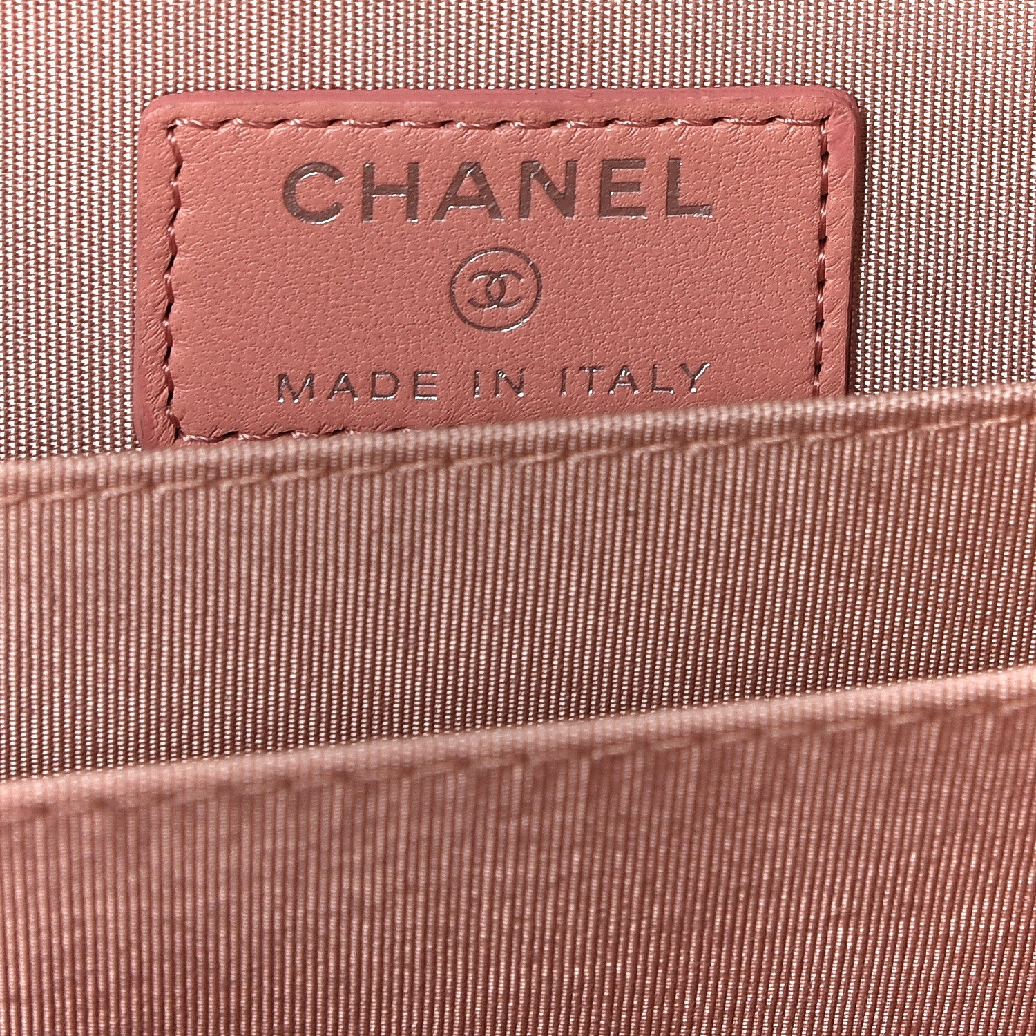 Chanel Lambskin Camellia Embossed Zip Coin Purse Fuchsia 7 of 9