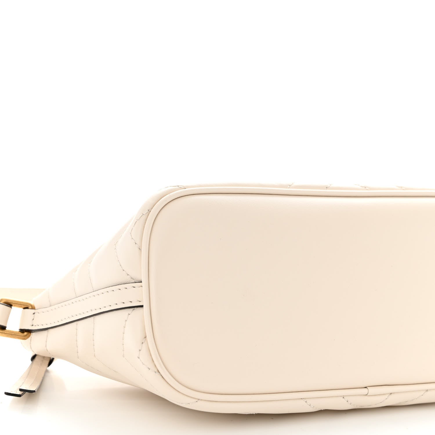 Gucci Calfskin Matelasse Chevron GG Marmont Sling Shoulder Bag Mystic White 9 of 10