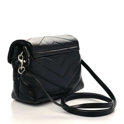 Saint Laurent Calfskin Y Quilted Monogram Toy Loulou Crossbody Bag Black 3 of 6