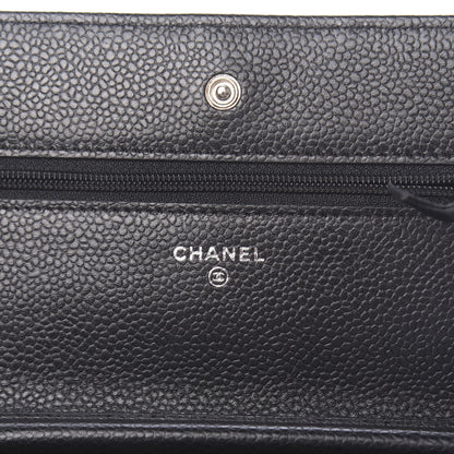 Chanel Caviar Quilted Wallet On Chain WOC Black 6 of 12