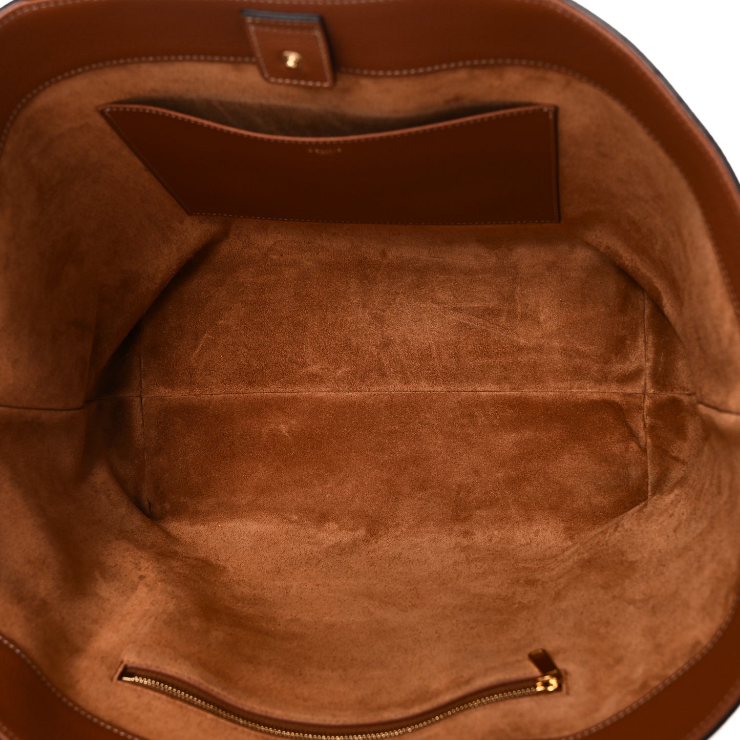 Grained Calfskin Triomphe Medium Cabas Anais Tan