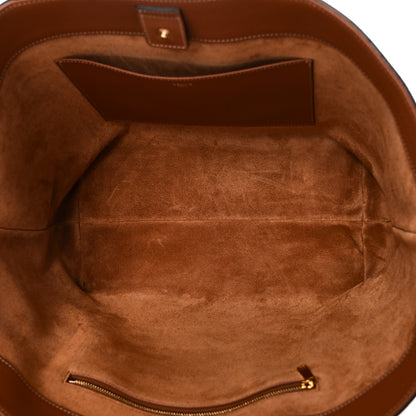 Celine Grained Calfskin Triomphe Medium Cabas Anais Tan 5 of 9