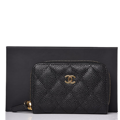 Chanel Caviar Quilted Zip Coin Purse Black 8 of 8