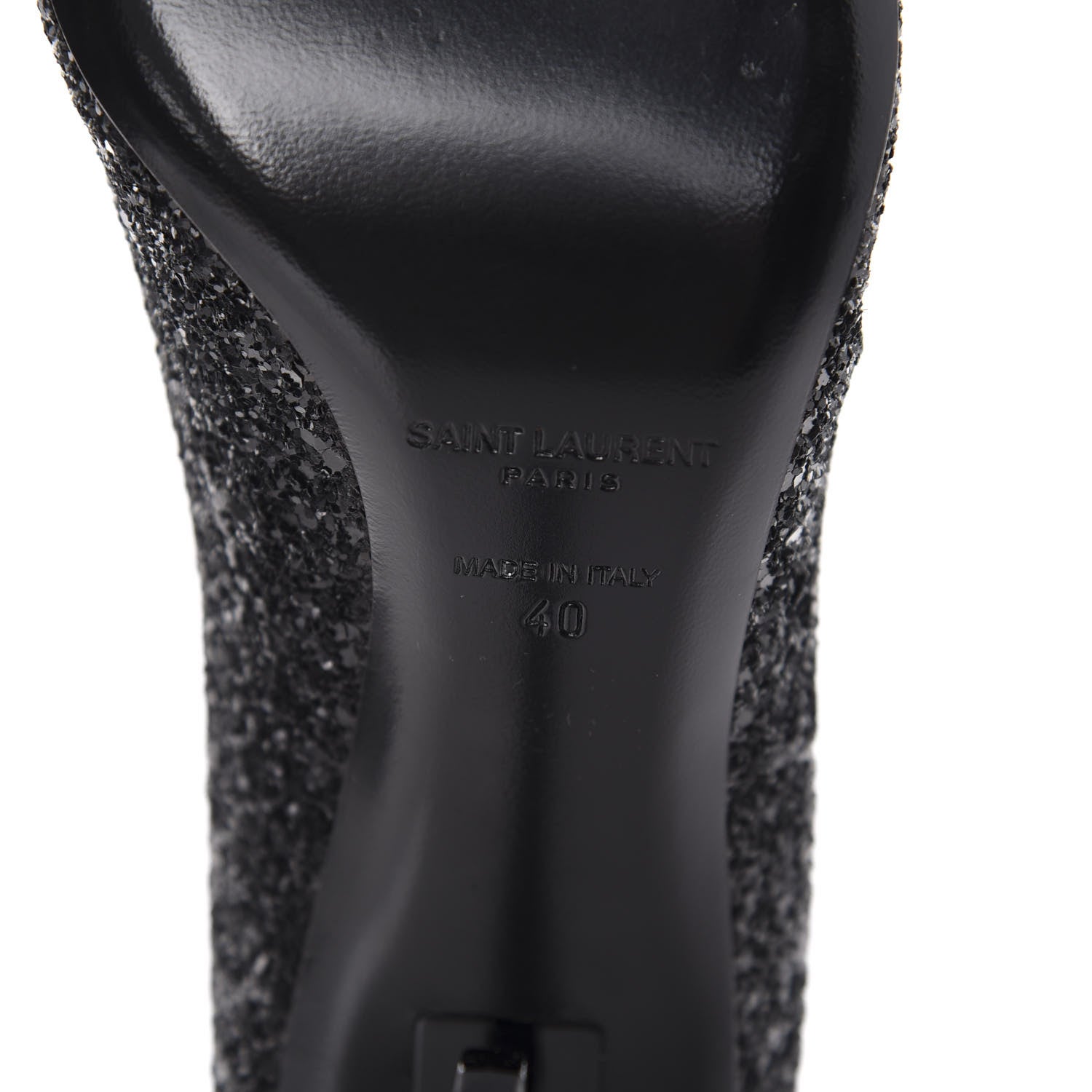 Saint Laurent Glitter Opyum 85 Pumps 40 Black 9 of 10