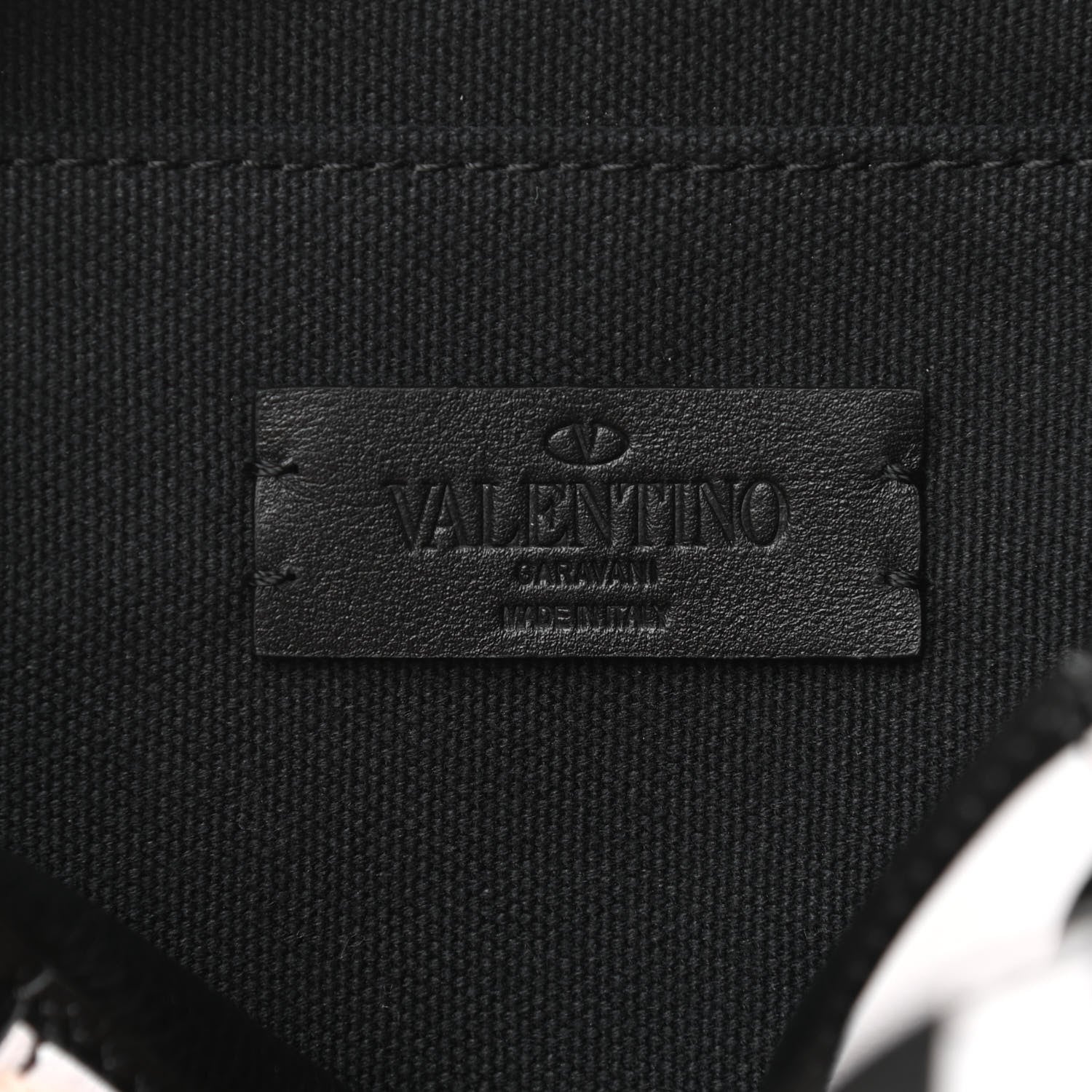 Valentino Garavani Calfskin Mens VLogo Belt Bag Black White 6 of 9