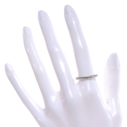 David Yurman Sterling Silver Cable Classics Band Ring 54 7 2 of 4