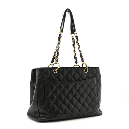 Chanel Caviar Quilted Grand Shopping Tote GST Black 3 of 10