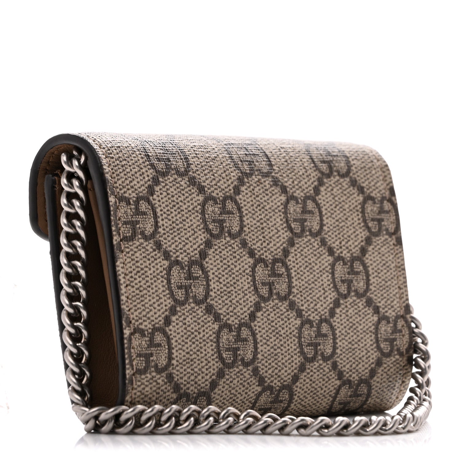 Gucci GG Supreme Monogram Dionysus Coin Purse Taupe 3 of 9