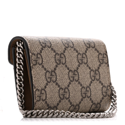 Gucci GG Supreme Monogram Dionysus Coin Purse Taupe 3 of 9