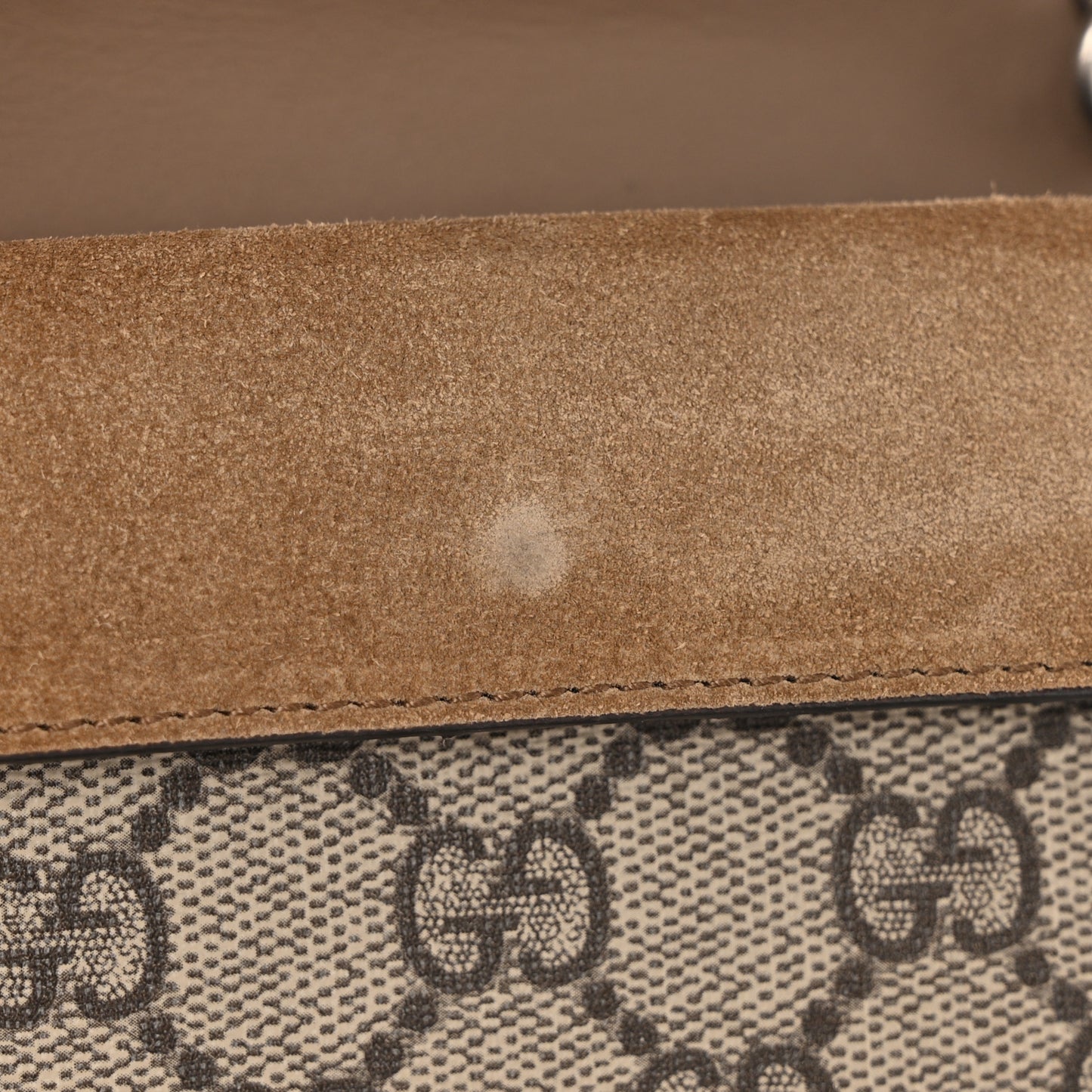 GG Supreme Monogram Super Mini Dionysus Shoulder Bag Taupe