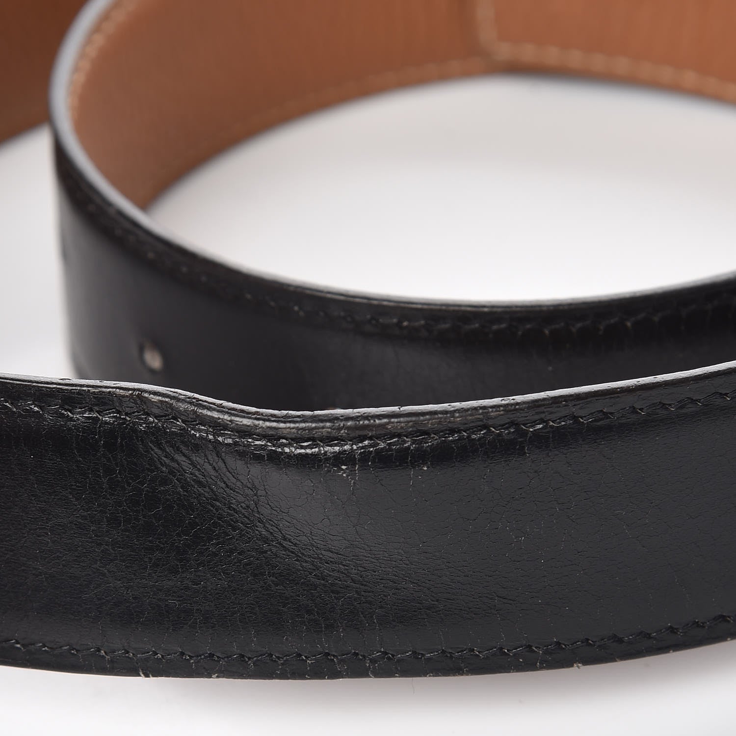 Hermes Box Togo 32mm H Belt 90 Black Gold 7 of 11
