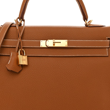 Hermes Togo Kelly Retourne 32 Gold 8 of 10