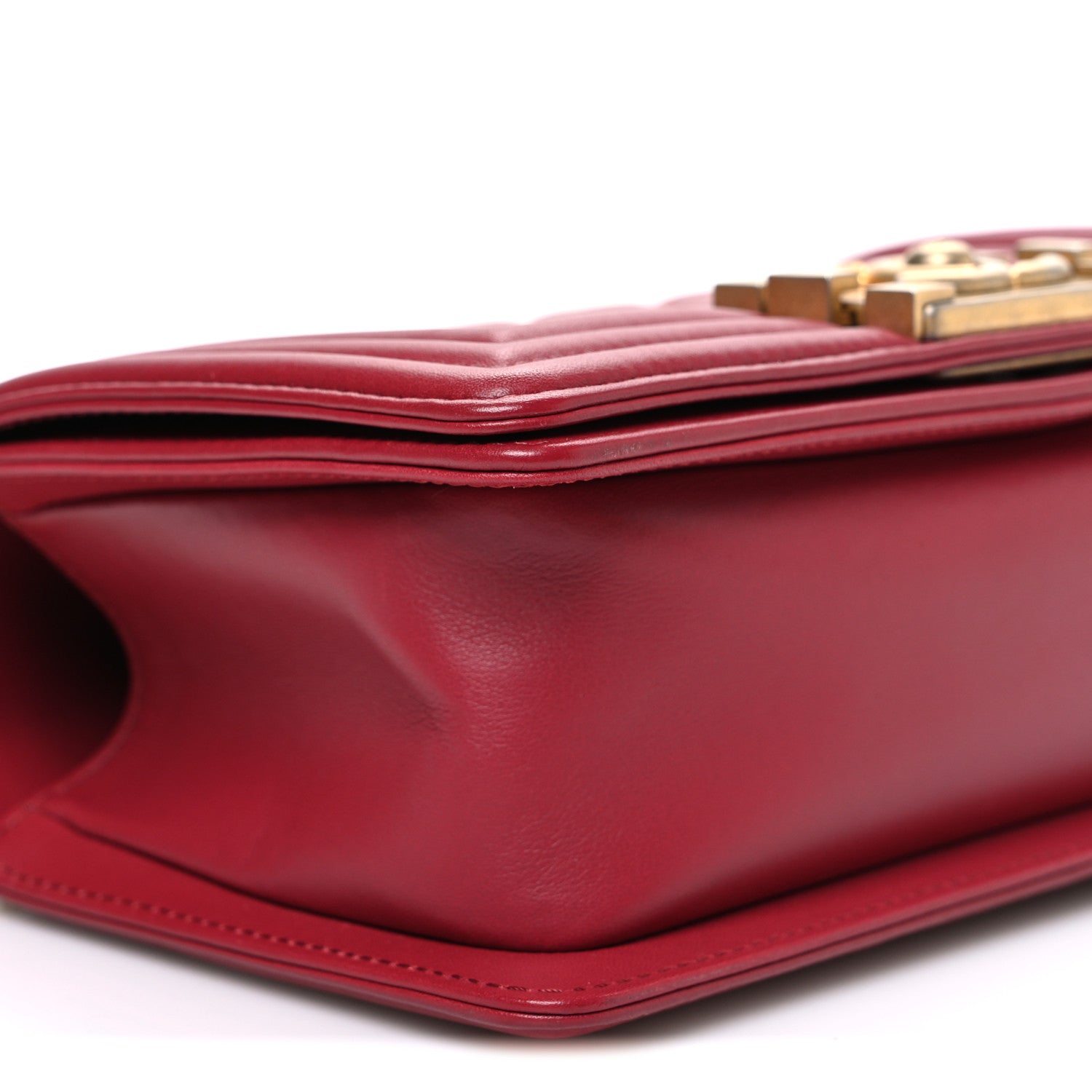 Chanel Lambskin Quilted Small Boy Flap Dark Red 9 of 10
