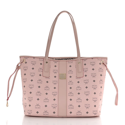 MCM Visetos Medium Liz Reversible Shopper Tote Powder Pink 2 of 12