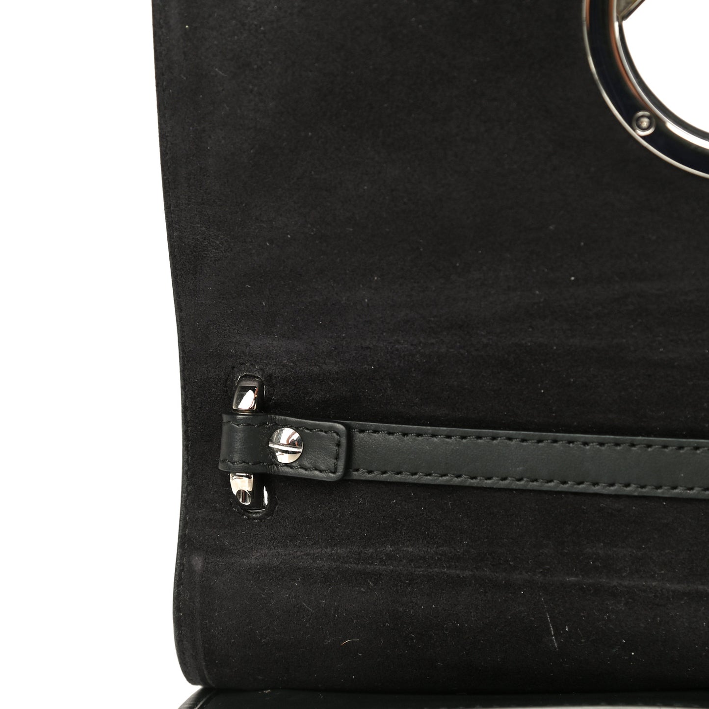 Vitello Century Velvet F is Fendi FF Kan I Shoulder Bag Black Tobacco
