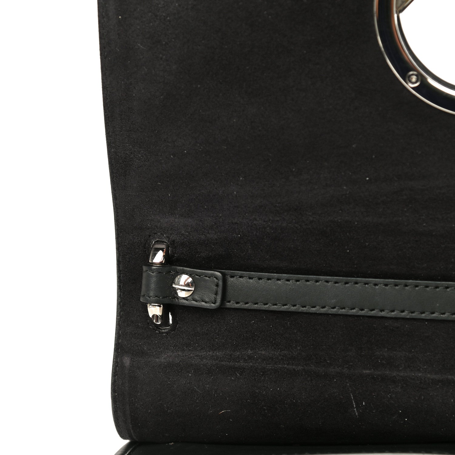 Fendi Vitello Century Velvet F is Fendi FF Kan I Shoulder Bag Black Tobacco 12 of 16