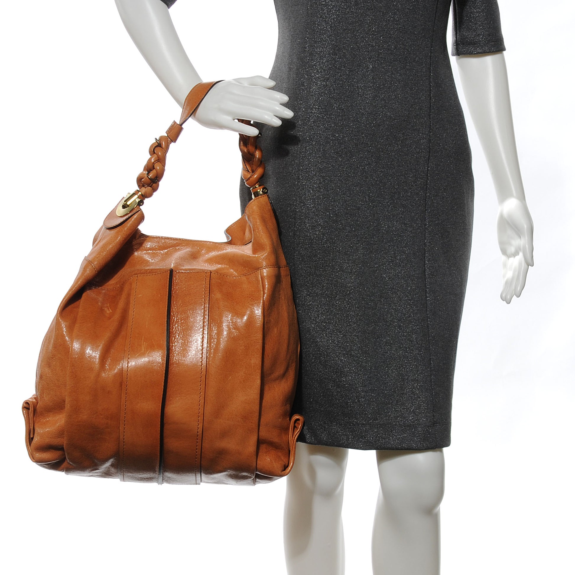 Chloe Lambskin Heloise Hobo Camel 3 of 11