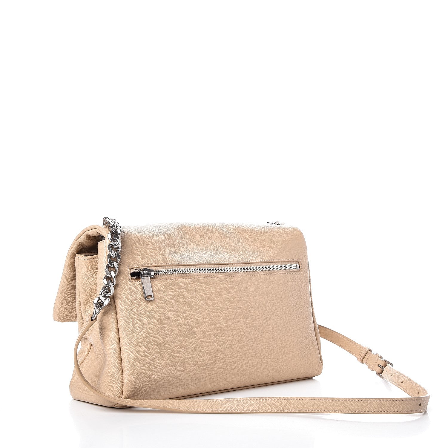 Saint Laurent Grain De Poudre Medium West Hollywood Monogram Fold-Over Nude Powder 3 of 10
