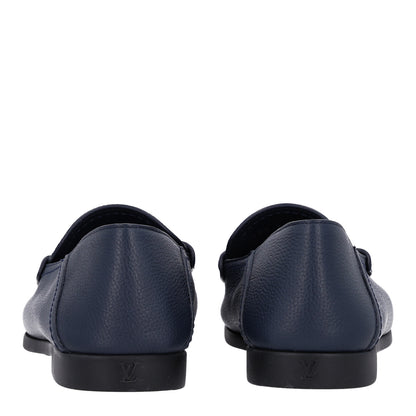 Louis Vuitton Grained Calfskin Ivy Loafers 40.5 Navy Blue 6 of 10