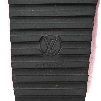 Louis Vuitton Shearling Paseo Flat Comfort Sandal 37 Pink 8 of 10