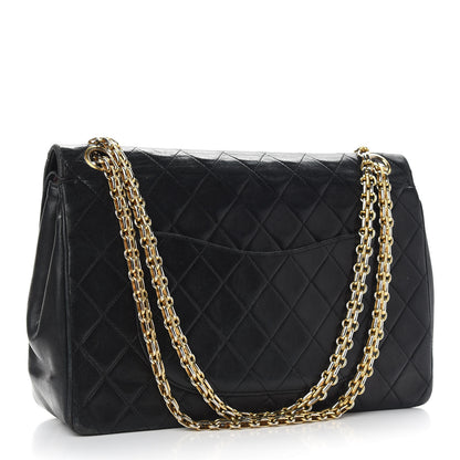 Chanel Lambskin Quilted Medium Double Flap Bijoux Chain Black 3 of 12