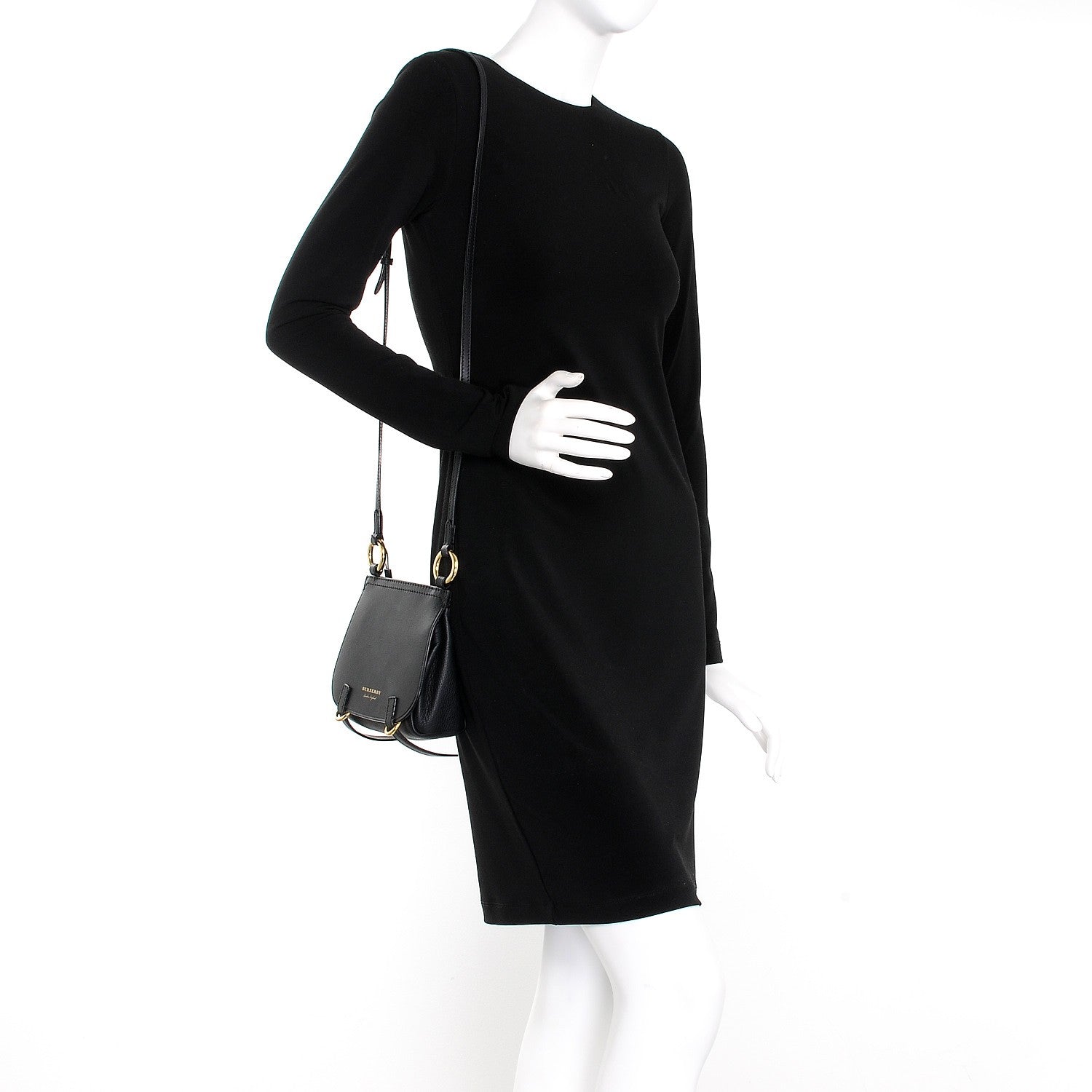 Burberry Calfskin Baby Bridle Saddle Bag Black 2 of 7