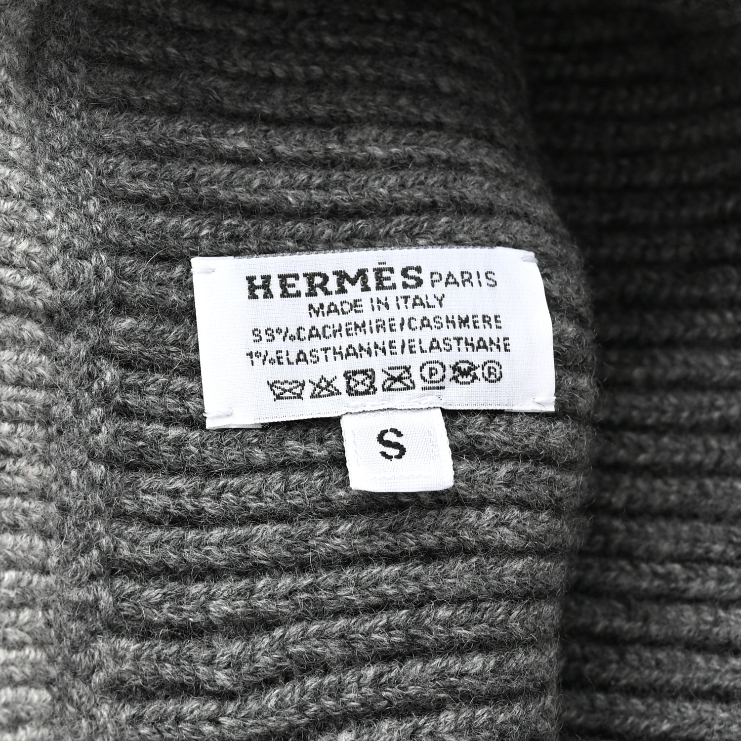 Hermes Cashmere Knit Heaven Beanie S Charbon Flanelle 5 of 5