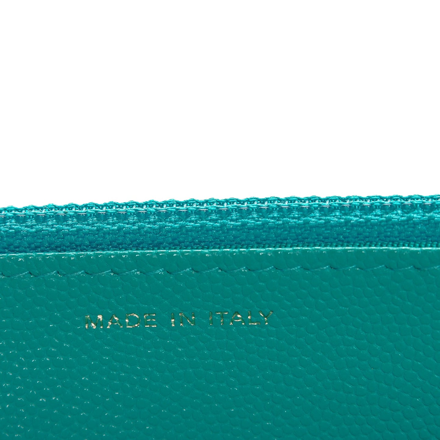 Caviar Quilted Wallet On Chain WOC Turquoise