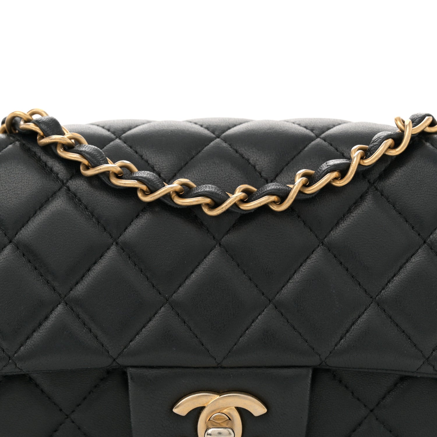 Chanel Lambskin Quilted Mini Rectangular Flap Black 8 of 12