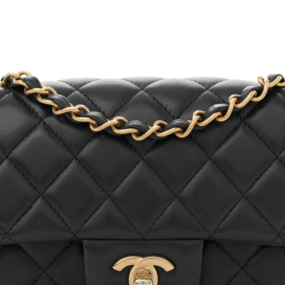 Chanel Lambskin Quilted Mini Rectangular Flap Black 8 of 12