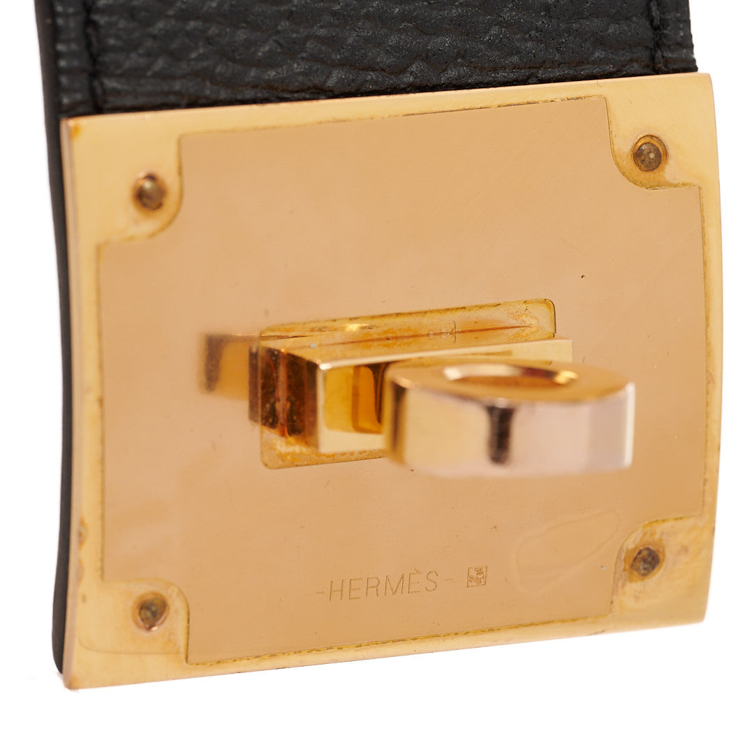 Hermes Epsom Kelly Dog Bracelet Black 3 of 6