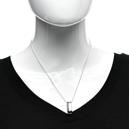 Tiffany Sterling Silver 1837 Oval Loop Pendant Necklace 2 of 4