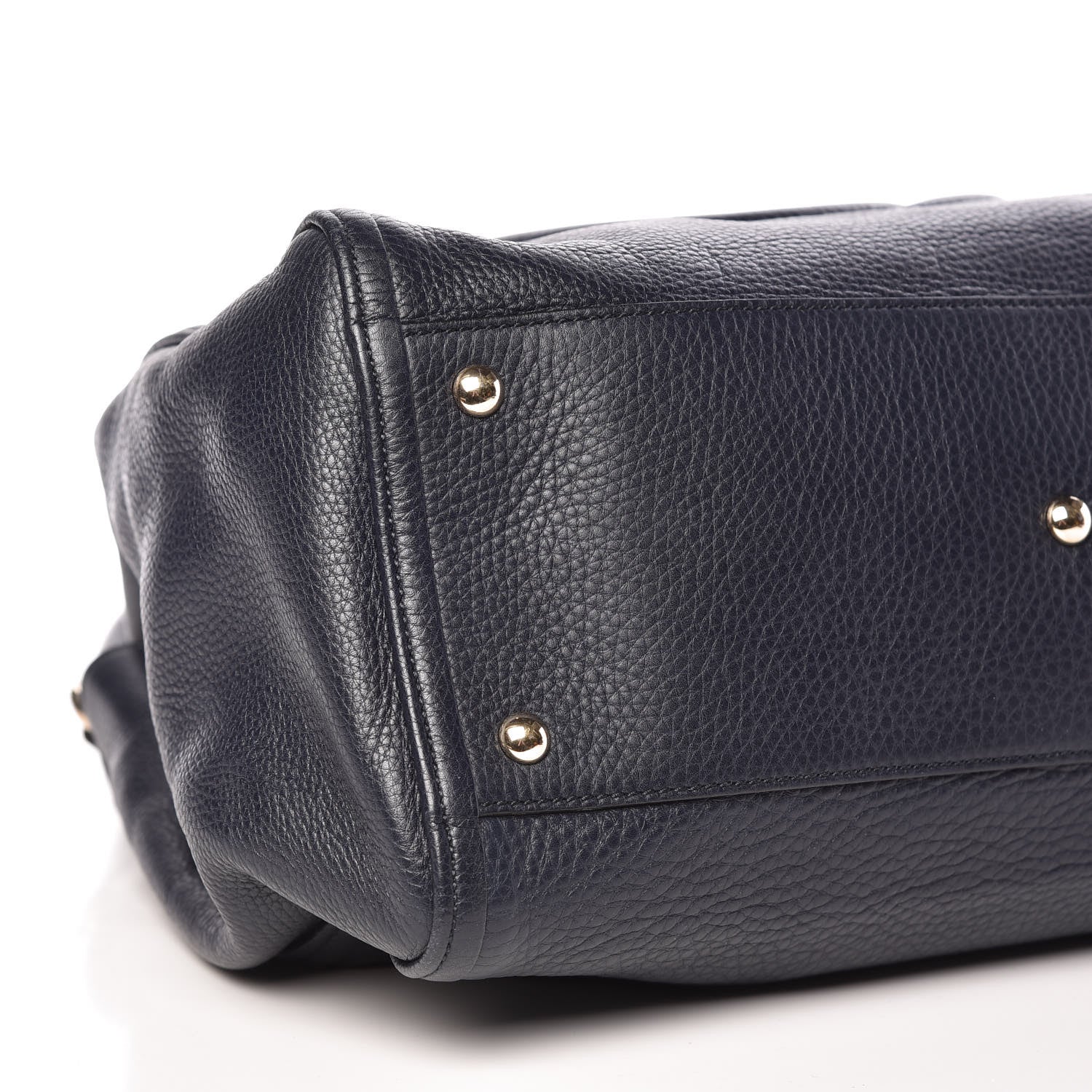 Gucci Pebbled Calfskin Medium Soho Shoulder Bag Blue 5 of 9