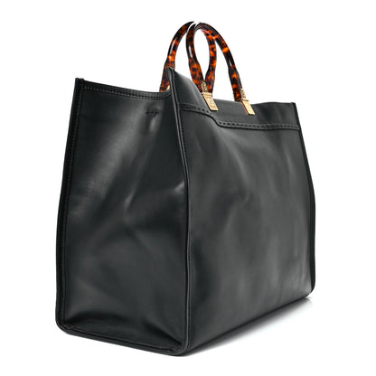 Fendi Vitello King Plexiglass Large Fendi Sunshine Shopper Tote Black 3 of 10