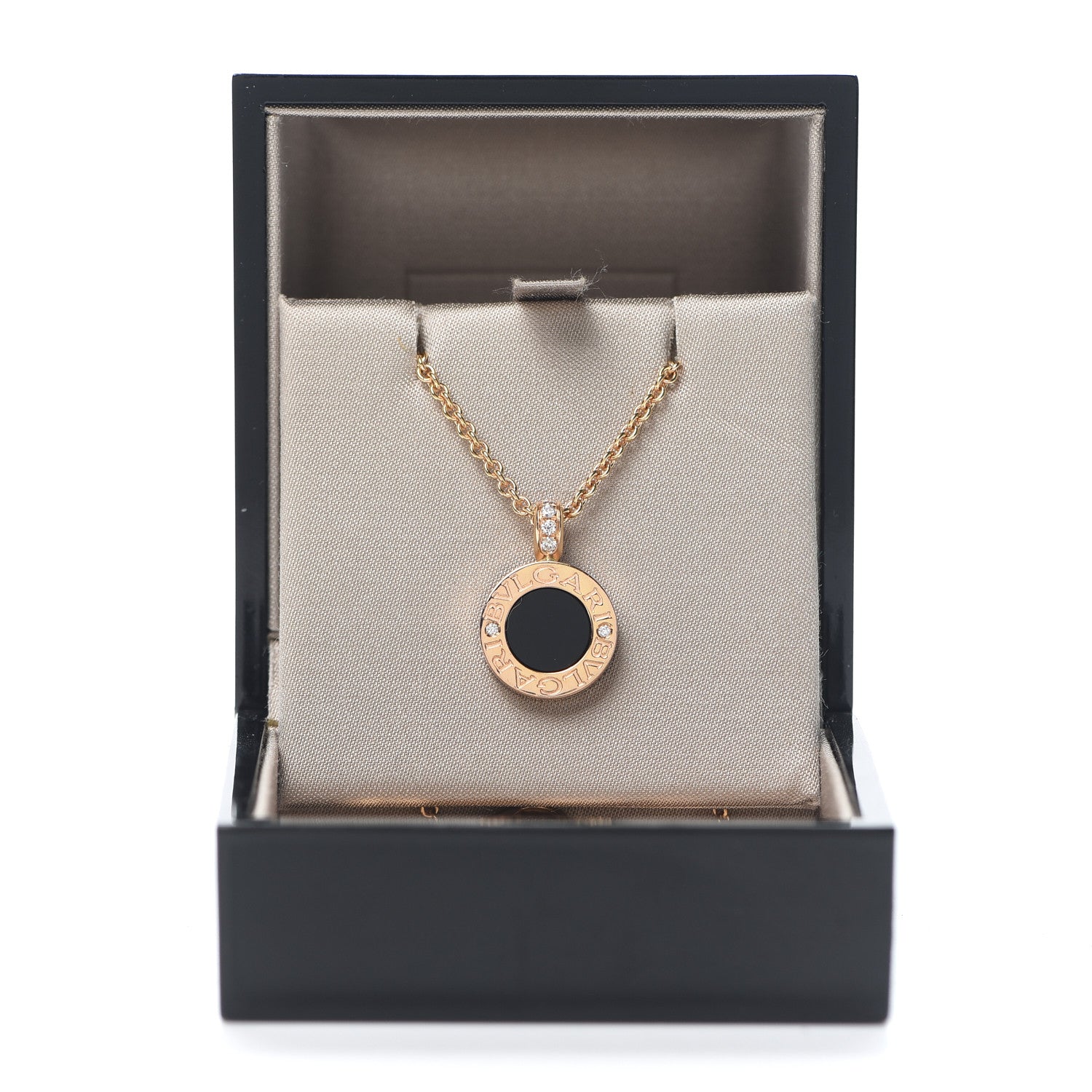 Bulgari 18K Yellow Gold Diamond Black Onyx Mother of Pearl BVLGARI BVLGARI Pendant Necklace 8 of 8