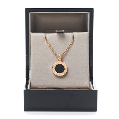 Bulgari 18K Yellow Gold Diamond Black Onyx Mother of Pearl BVLGARI BVLGARI Pendant Necklace 8 of 8