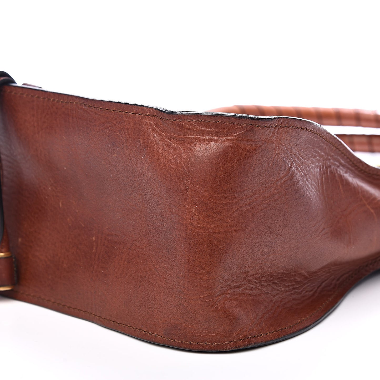 Calfskin Perforated Medium Marcie Satchel Mahogany