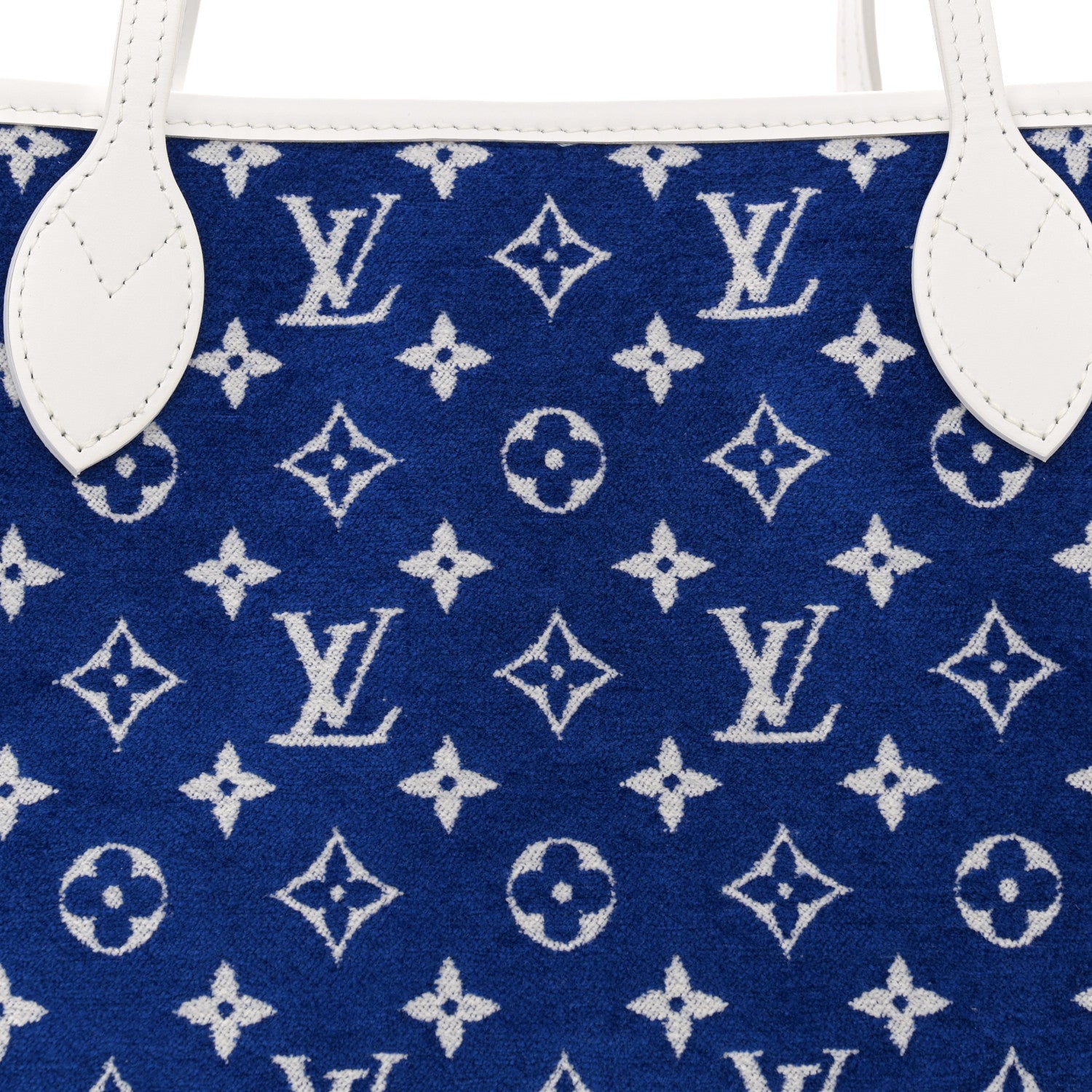 Louis Vuitton Jacquard Velvet Monogram LV Match Neverfull MM Bleu 9 of 14