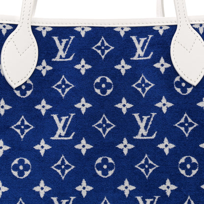 Louis Vuitton Jacquard Velvet Monogram LV Match Neverfull MM Bleu 9 of 14