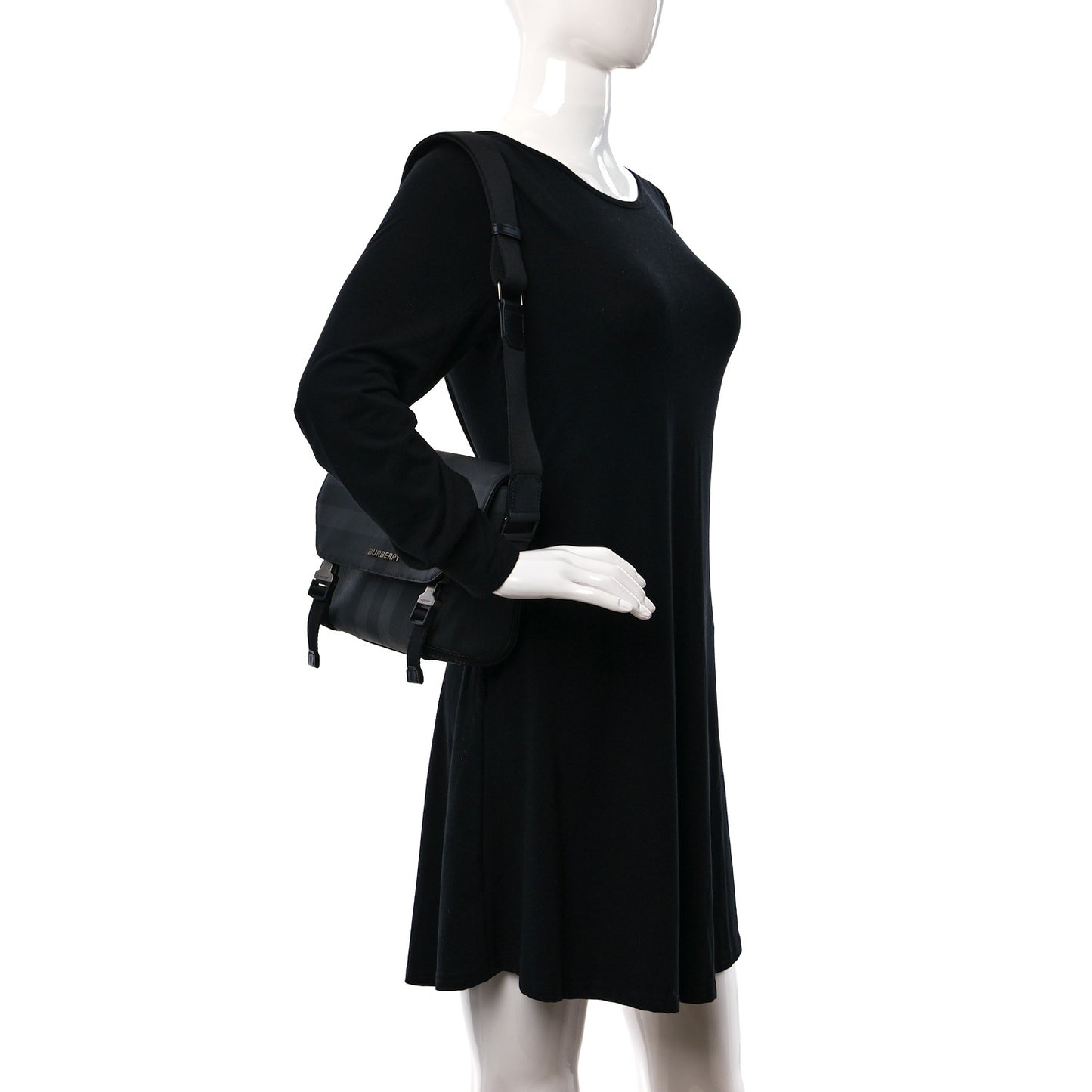 Check Small Wright Messenger Charcoal