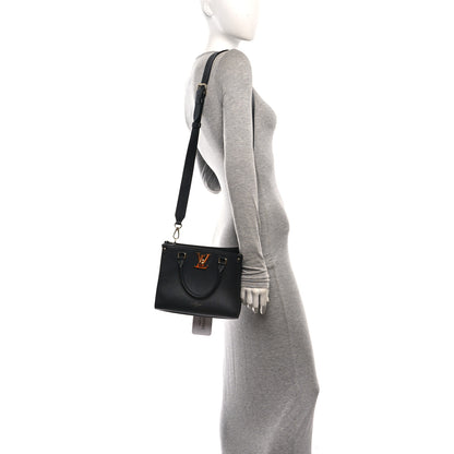 Louis Vuitton Calfskin Lock & Go Tote Black 3 of 11